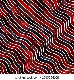 Dark Blue, Red vector template with curves. Colorful abstract illustration with gradient curves. Template for cellphones.