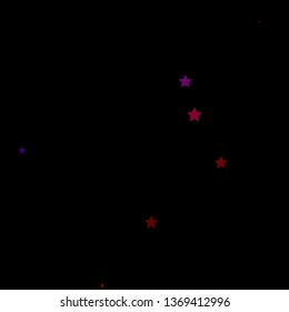 Dark Blue, Red vector template with neon stars. Shining colorful illustration with small and big stars. Pattern for websites, landing pages.
