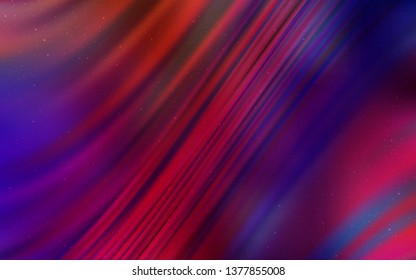Dark Blue, Red vector template with space stars. Shining colored illustration with bright astronomical stars. Best design for your ad, poster, banner.