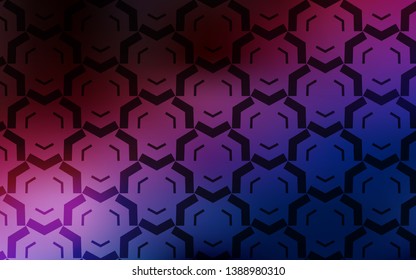 Dark Blue, Red vector template with curved lines. Colorful abstract illustration with gradient lines. Abstract design for your web site.