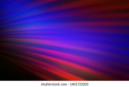 Dark Blue, Red vector template with bent lines. Colorful illustration in abstract style with gradient. A completely new template for your design.