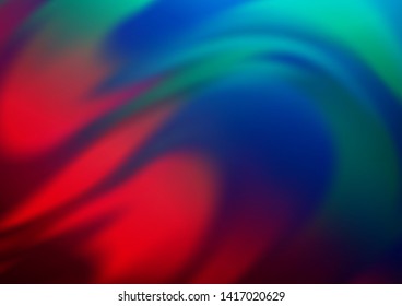 Dark Blue, Red vector template with lines, ovals. Brand new colored illustration in marble style with gradient. A new texture for your  ad, booklets, leaflets.