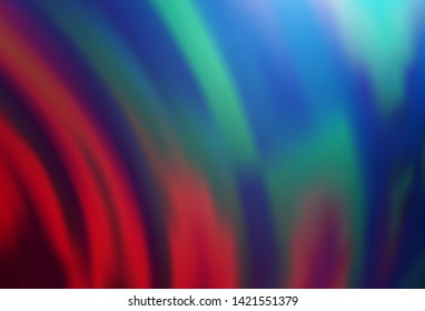 Dark Blue, Red vector template with lines, ovals. Geometric illustration in marble style with gradient.  The elegant pattern for brand book.