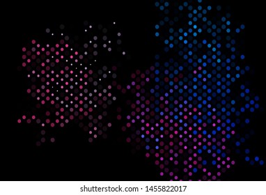 Dark Blue, Red vector template with circles. Beautiful colored illustration with blurred circles in nature style. Pattern for beautiful websites.
