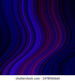 Dark Blue, Red vector template with curves. Colorful geometric sample with gradient curves.  Pattern for ads, commercials.