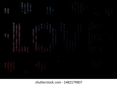 Dark Blue, Red vector template in hexagonal style. Colorful hexagons on abstract backdrop. Pattern for ads, leaflets.