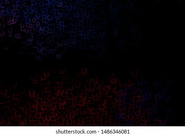 Dark Blue, Red vector template with crystals, rectangles. Illustration with set of colorful rectangles. Pattern for commercials.