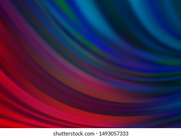 Dark Blue, Red vector template with abstract lines. A completely new color illustration in marble style. The elegant pattern for brand book.