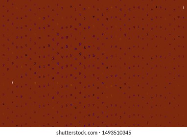 Dark Blue, Red vector template with isolated letters. Shining colorful illustration with isolated letters. Template for lettering, typography.