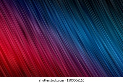 Dark Blue, Red vector template with bent ribbons. Colorful abstract illustration with gradient lines. The best blurred design for your business.