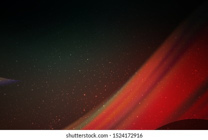 Dark Blue, Red vector template with space stars. Shining colored illustration with bright astronomical stars. Smart design for your business advert.