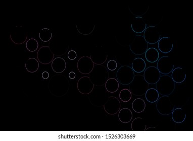 Dark Blue, Red vector template with circles. Beautiful colored illustration with blurred circles in nature style. Completely new template for your brand book.