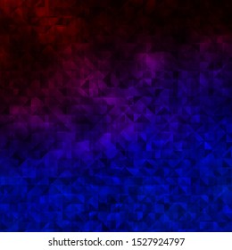Dark Blue, Red vector template with crystals, triangles. Modern abstract illustration with colorful triangles. Template for landing pages.