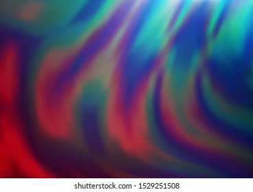 Dark Blue, Red vector template with lines, waves. A completely new color illustration in marble style. A new texture for your  ad, booklets, leaflets.