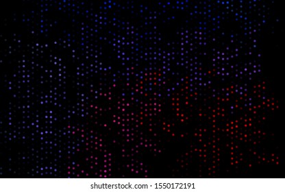 Dark Blue, Red vector template with circles. Glitter abstract illustration with blurred drops of rain. Pattern for beautiful websites.