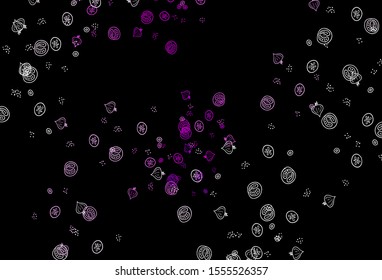 Dark Blue, Red vector template with organic meal. Beautiful colorful illustration with food in doodle style. Pattern for ads of breakfast, lunch, dinner.
