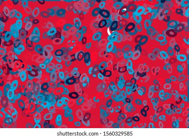 Dark Blue, Red vector template with circles. Beautiful colored illustration with blurred circles in nature style. Template for your brand book.