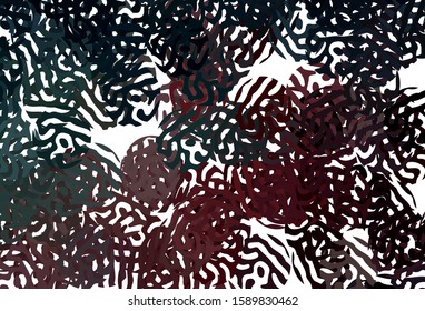 Dark Blue, Red vector template with chaotic shapes. Colorful chaotic forms with gradient in modern style. Modern design for your business card.