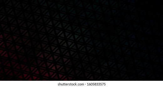 Dark Blue, Red vector template with crystals, triangles. Triangles on abstract background with colorful gradient. Template for wallpapers.