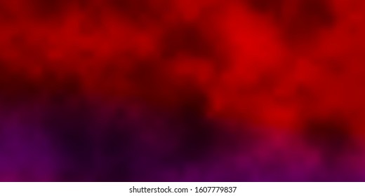 Dark Blue, Red vector template with sky, clouds. Abstract illustration with colorful gradient clouds. Template for landing pages.