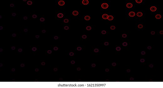 Dark Blue, Red vector template with esoteric signs. Retro design in abstract style with witchcraft forms. Simple design for occult depiction.