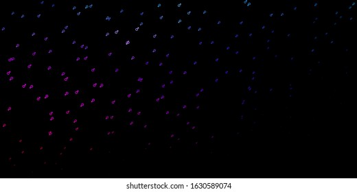 Dark Blue, Red vector template with businesswoman signs. Simple design in abstract style with women’s rights activism. Elegant design for wallpapers.