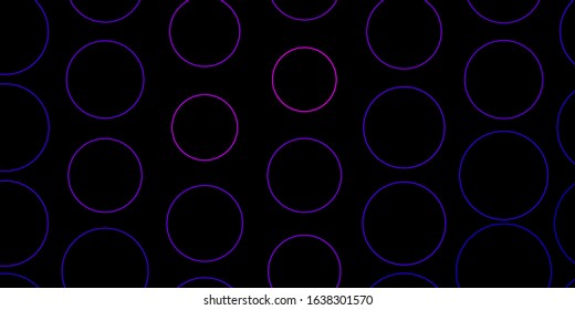 Dark Blue, Red vector template with circles. Abstract colorful disks on simple gradient background. Pattern for websites.