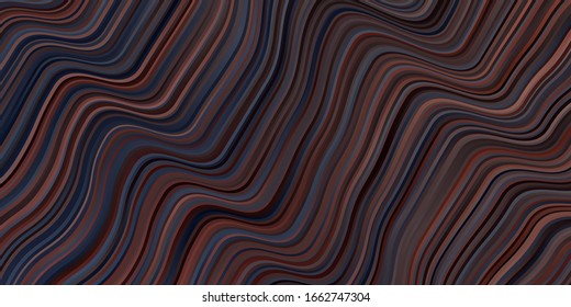 Dark Blue, Red vector template with curved lines. Colorful illustration in abstract style with bent lines. Smart design for your promotions.