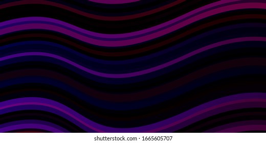 Dark Blue, Red vector template with lines. Colorful illustration, which consists of curves. Pattern for commercials, ads.