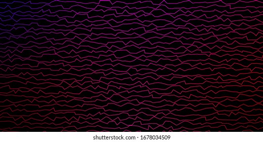 Dark Blue, Red vector template with wry lines. Abstract illustration with bandy gradient lines. Best design for your ad, poster, banner.