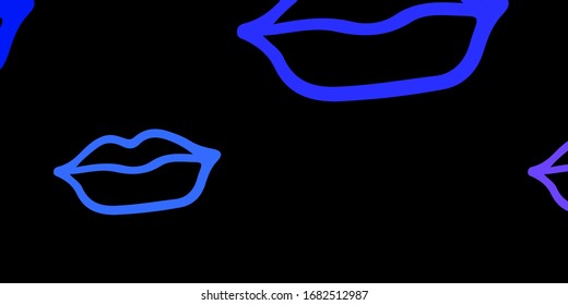 Dark Blue, Red vector template with businesswoman signs. Colorful feminism symbols with a gradient in modern style. Design for International Women’s Day.