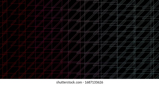 Dark Blue, Red vector template with lines. Geometric abstract illustration with blurred lines. Template for your UI design.