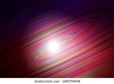 Dark Blue, Red vector template with space stars. Blurred decorative design in simple style with galaxy stars. Best design for your ad, poster, banner.