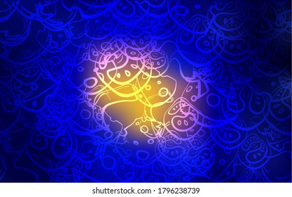 Dark Blue, Red vector template with organic meal. Decorative shining illustration with food on abstract template. Design for ad, poster, banner of cafes or restaurants.