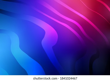 Dark Blue, Red vector template with lines. A shining illustration, which consists of curved lines. Abstract design for your web site.