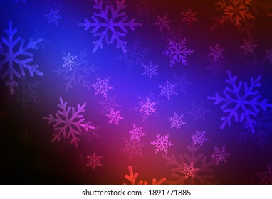 Dark Blue, Red vector template in carnival style. A colorful design in Christmas style with gradient. Pattern for booklets, leaflets of education.