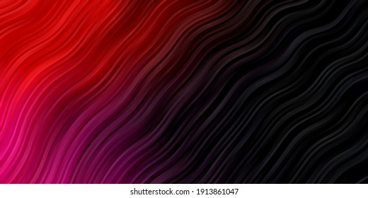 Dark Blue, Red vector template with curves. Illustration in halftone style with gradient curves. Smart design for your promotions.