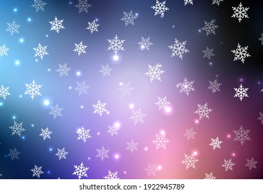 Dark Blue, Red vector template in carnival style. A colorful design in Christmas style with gradient. Pattern for booklets, leaflets of education.