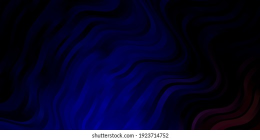 Dark Blue, Red vector template with lines. Brand new colorful illustration with bent lines. Pattern for booklets, leaflets.