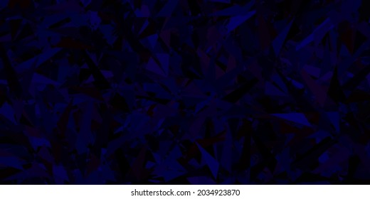 Dark Blue, Red vector template with crystals, triangles. Illustration with set of colorful triangles. Elegant design for wallpapers.