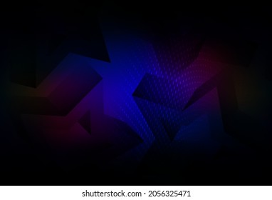 Dark Blue, Red vector template with sky stars. Blurred decorative design in simple style with stars. Pattern for futuristic ad, booklets.