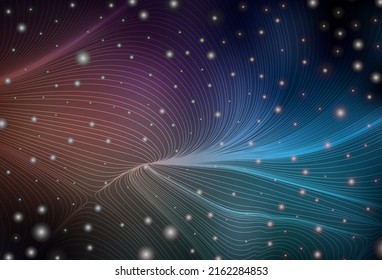 Dark Blue, Red vector template with circles, lines. Colorful illustration with geometric design. Base for booklets, leaflets