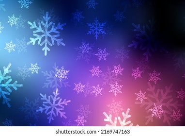Dark Blue, Red vector template in carnival style. Colorful illustration with Christmas simbols and signs. Smart design for promotion of university.