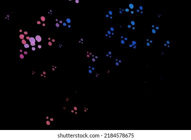 Azul oscuro, plantilla vectorial roja con formas de burbuja. Ilustración de nuevo color en estilo de mármol con gradiente. Una nueva textura para tu anuncio, folletos, folletos.