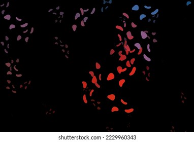 Dark Blue, Red vector template with memphis shapes. Decorative design in abstract style with random forms. Elegant design for wallpapers.