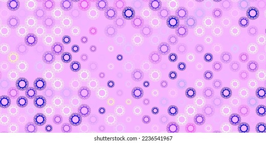 Dark blue, red vector template with flu signs. Colorful abstract illustration with gradient medical shapes. Wallpaper for health protection.