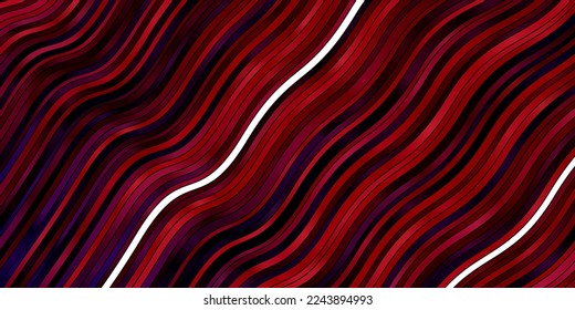 Dark Blue, Red vector template with wry lines. Illustration in halftone style with gradient curves. Best design for your posters, banners.