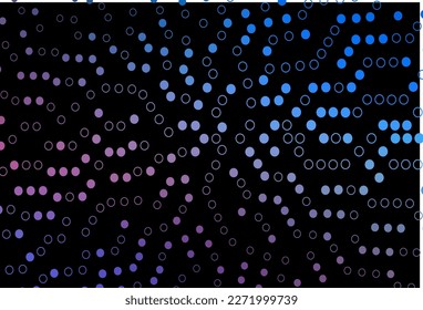 Dark Blue, Red vector template with circles. Glitter abstract illustration with blurred drops of rain. Completely new template for your brand book.