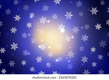 Dark Blue, Red vector template in carnival style. A Smart Illustration with gradient Christmas elements. Pattern for booklets, leaflets of education.