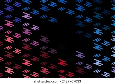 Dark Blue, Red vector template with repeated sticks. Lines on blurred abstract background with gradient. Smart design for your business advert.